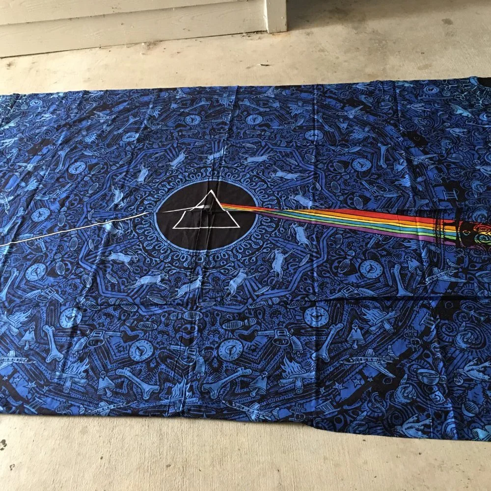 Y2K 60x80 Tapestry PINK FLOYD 3D Prism Dark Side New Old Stock